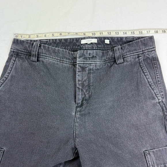 Vince Woman’s Black Cargo wide watched Jeans Size 12 - Picture 4 of 10